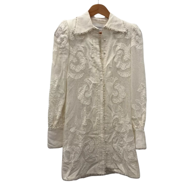  Womens  Size 6 Mini Dress White 