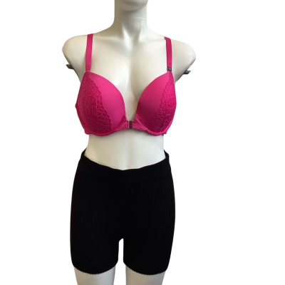 Brand New City Chic Womens  Size 16D Helena Padded Lace Bra Hot Pink  