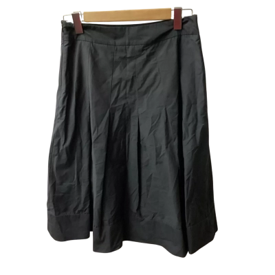 Laura Ashley Womens  Size 12 Pleated Skirt Black  Colton Blend J