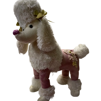 Vintage Artist Made Plush Poodle Dog Soft Toy