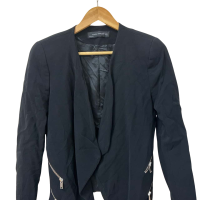 Zara Womens  Size M Blazer / Cropped Jacket Black  