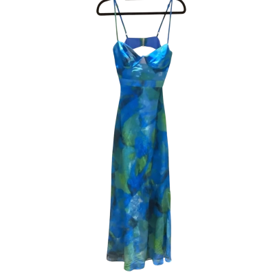  Billy J Women Midi Dress Size 6  Blue / Green / Multicoloured RRP $89.95 