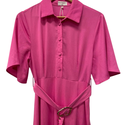 Seven Wonders Womens Size 10 Bridesmaid Dress / Maxi Dress / Short Sleeve Dress Pink  