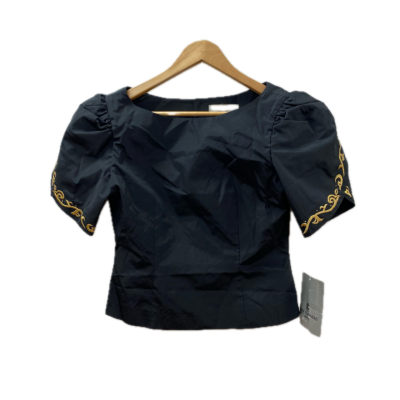 Ian Thomas Womens  Size 11 Short Sleeve Top Black  / Gold 