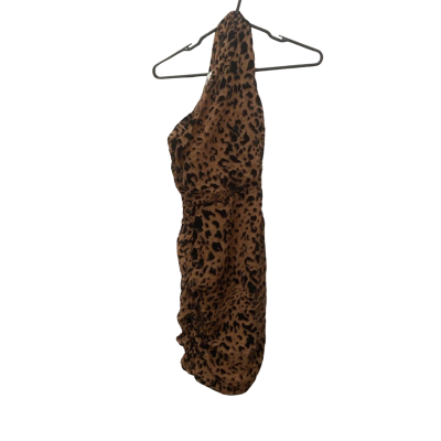 Women’s Meshki Size XS One Shoulder Mini Dress Animal print 