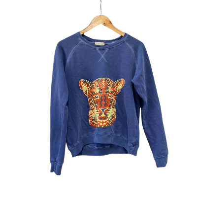 Izzi Womens  Size 1 Cotton Sweatshirt Blue 