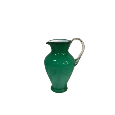 Green crystal vase