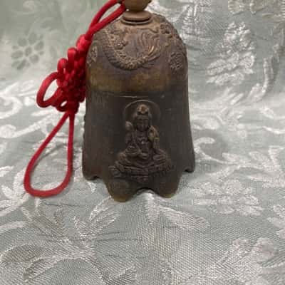 Vintage Decorative Asian Style Brass Temple Bell