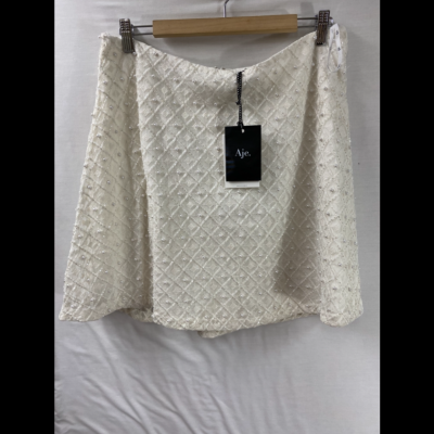 AJE Womens  Size 16 Mini Skirt White 