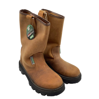 LeMaitre Brown Leather Steel Cap Safety Boots Size 40 