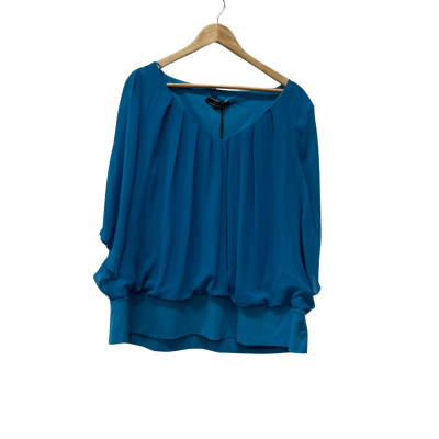 Basque Womens  Size 24 Blouse Blue 