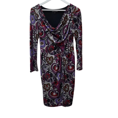 Anthea Crawford Womens  Size 10 Long Sleeve Dress Multicoloured 