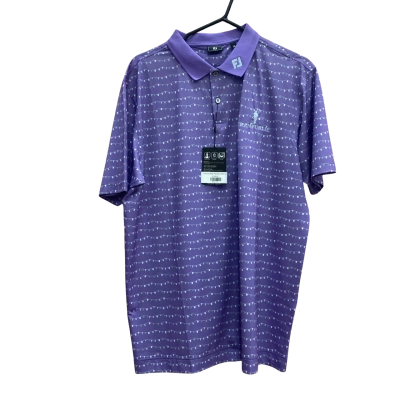 Footjoy Mens Size XL Purple Flag Banner Premium Shirt