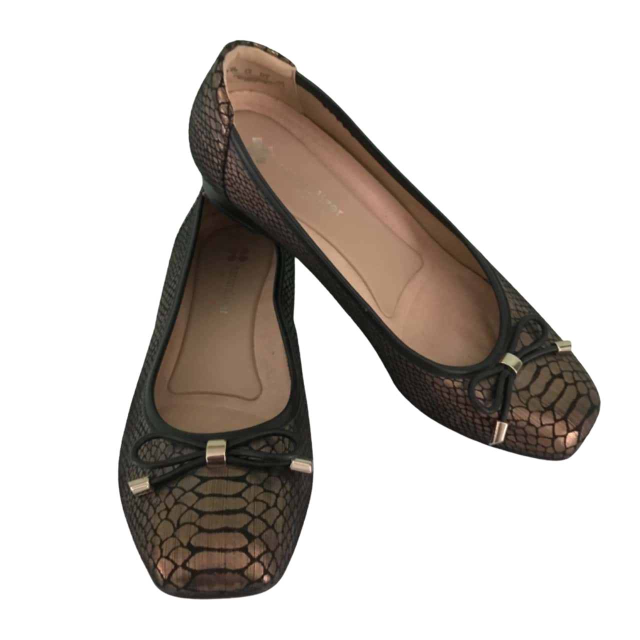 Naturalizer Womens Size 6.5 (UK) 8.5 (US) Black / Gold Soft Sole Shoes