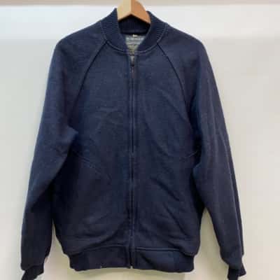 BLUEY JACKET Agmer Drywear Size XL Navy Blue Wool Bomber Jacket