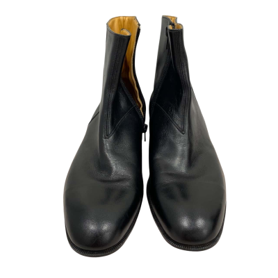 Mens Pisa Black Leather Handmade Boots Size 7.5 