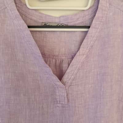 Hammock & Vine.  Linen Shirt Dress. Lilac