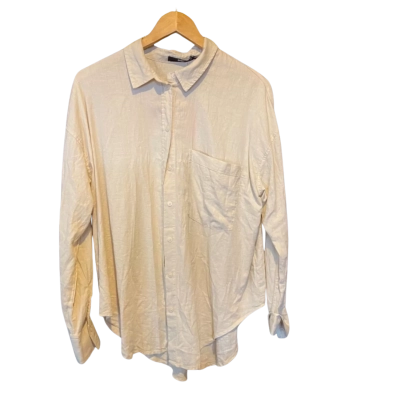 Sportsgirl Womens Button-up Top Size 8 Beige 