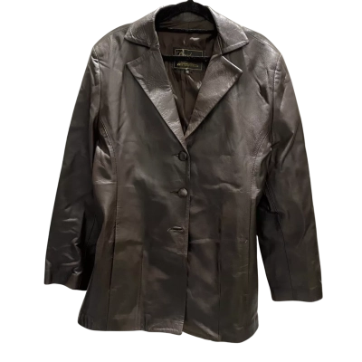  L’Aurore Women’s Size 6 Brown Leather Jacket 