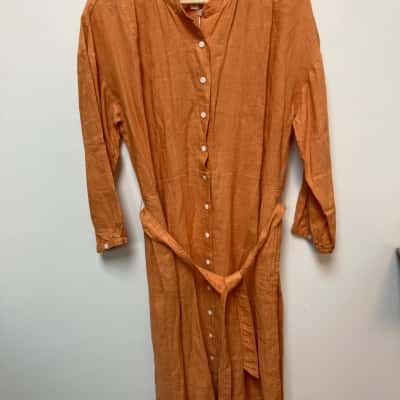 Trenery Womens  Size 16 Long Sleeve Dress Orange 