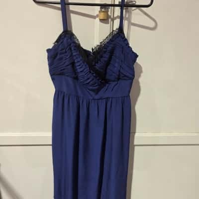 Jigsaw Womens  Size 8 Babydoll Dress Blue 