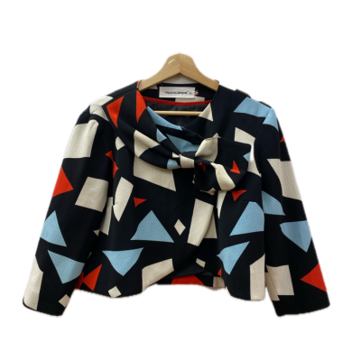 Hippocampe Womens Jacket  Size 38 Black  / Blue / Off White / Red 