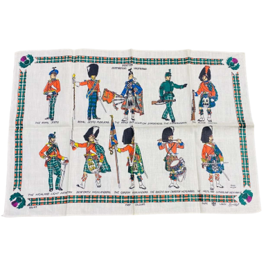 Vintage Scotsman Tea  Towel Linen NWOT