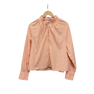 Alessandra Womens  Size S Long Sleeve Shirt Orange / Striped 