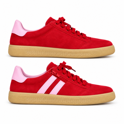 Taking Shape Flex Red & Pink Side-Zip Sneakers Size 42