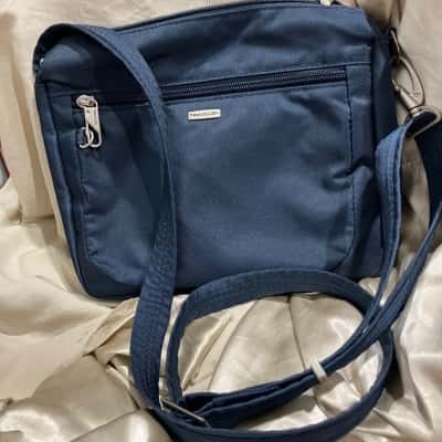 Travelon  Womens Classic Anti Theft Cross Body Bag Navy Blue 
