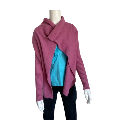 Merinosnug  Womens  Size XXS Pink Possum/Merino Wool Blend Wrap Cardigan