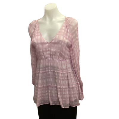 Country Road Womens  Size 8 Blouse Checked / Pink  / White 