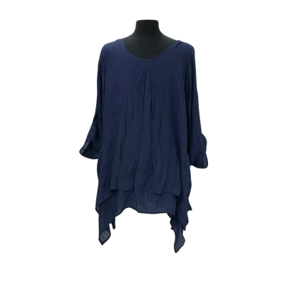 Beme Womens  Size 26 Long Sleeve Top Navy Blue 