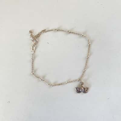 925 Sterling Silver Lotus Flower Bracelet 