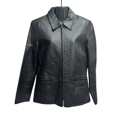 Target Womens  Size 12 Leather Jacket Black  
