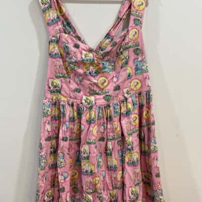 Hell Bunny Womens Dress Size XXXXL Multicoloured / Pink  