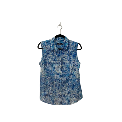 Herringbone Sydney  Size 12 Blue / Pattern sleeveless blouse