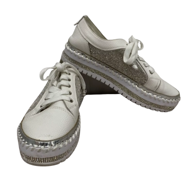 Beaut’e Women's Size 39 Sparkle Sneakers White 