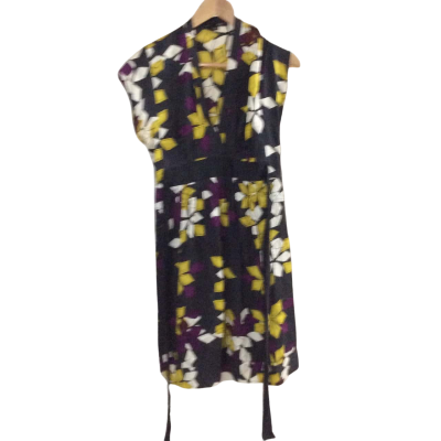 Saba Womens  Size 10 Midi Dress Black  / Pattern 