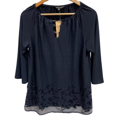 Liz Jordan Navy Bluebelle Alexandra 3/4 Sleeve Too Size L