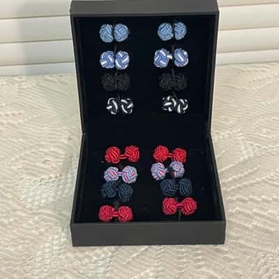 T M Lewin Menswear - Silk Knot Cufflinks - 8 pairs