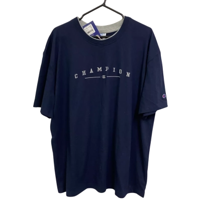 Champion Mens  Size 2XL Short Sleeve T-shirt Navy Blue 