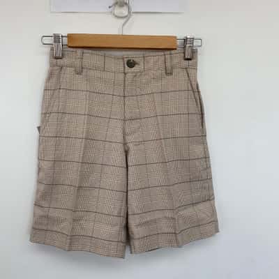 Adidas Sawdust Sepia Stretch Plaid Short Size S 