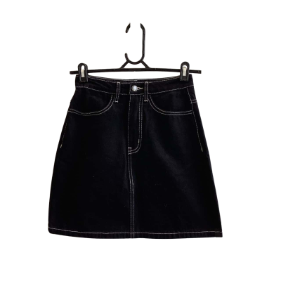 BNWT Dangerfield Women's Size 6 Burn Baby Denim Mini Skirt Black  
