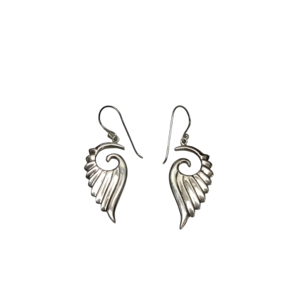 925 Silver Angel Wing Dangle Earrings - Brand New
