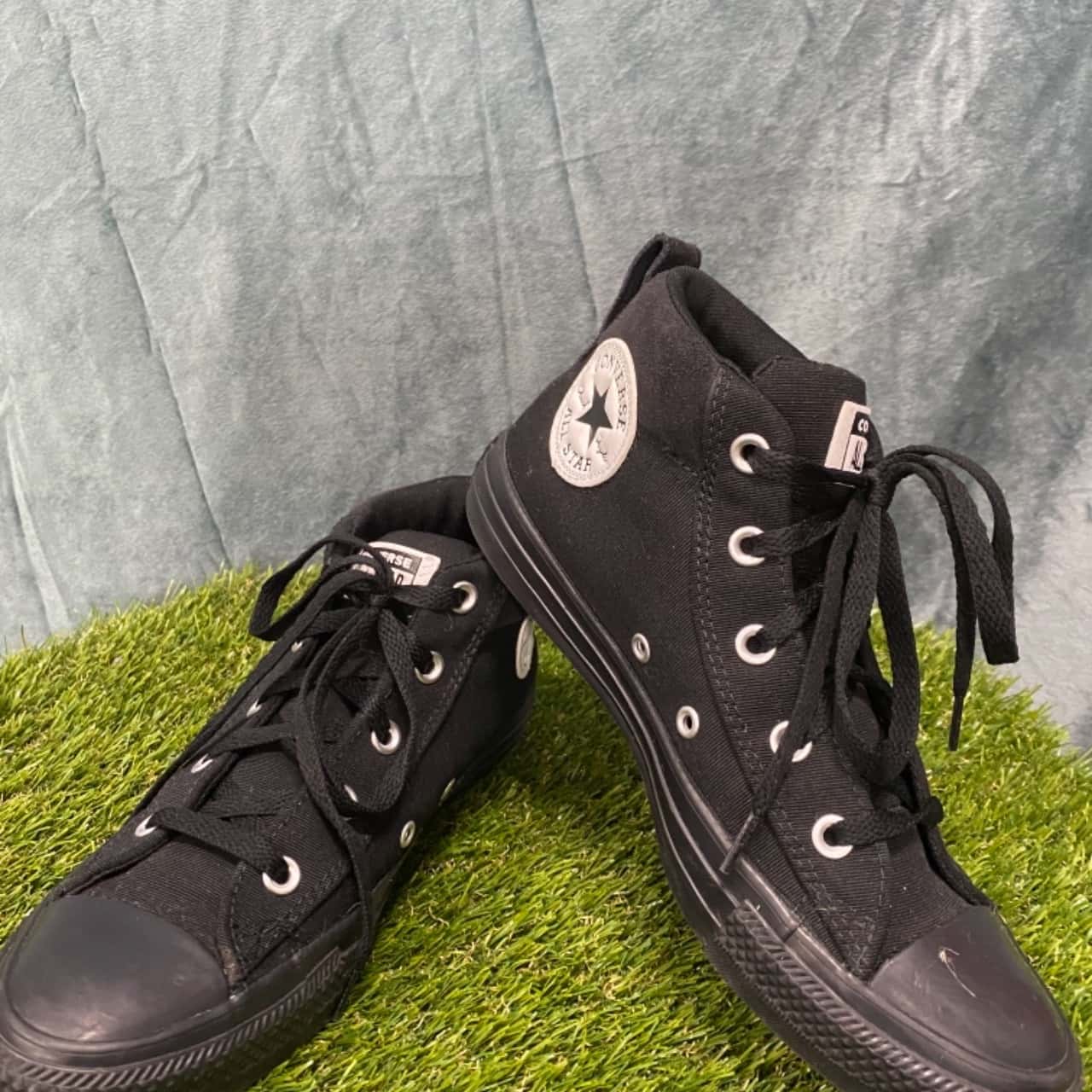 converse black leather size 6