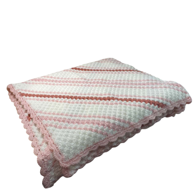 Beautiful Hand knitted Crochet Throw 120x120cm 