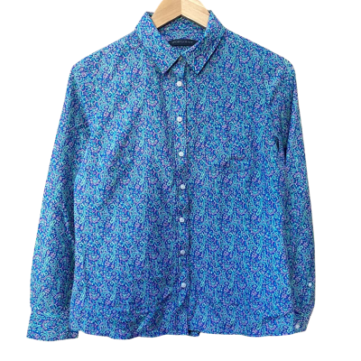 Sportscraft Paisley Patterned Silk-Blend Shirt Size 10