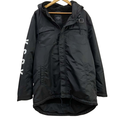 KSCY - Mens Parka Jacket with Hood - Size XL - Black  