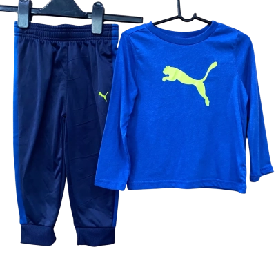 Puma Kids Blue/Green Tracksuit Set Size 24M